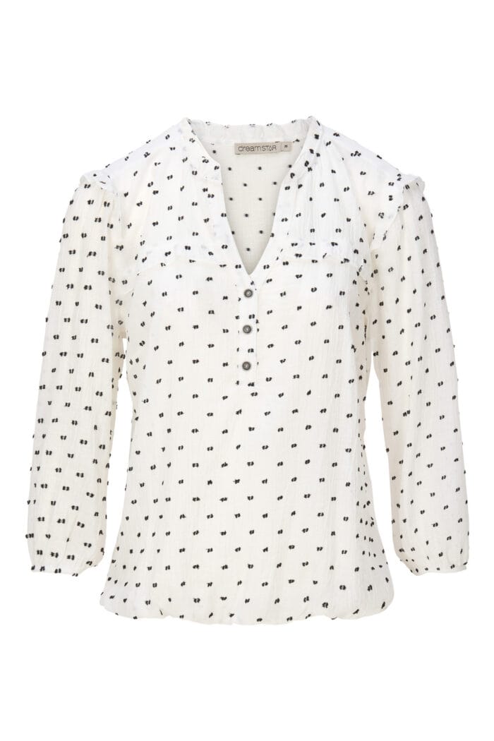 Dreamstar Top Doxy Dotje Wit/Zwart