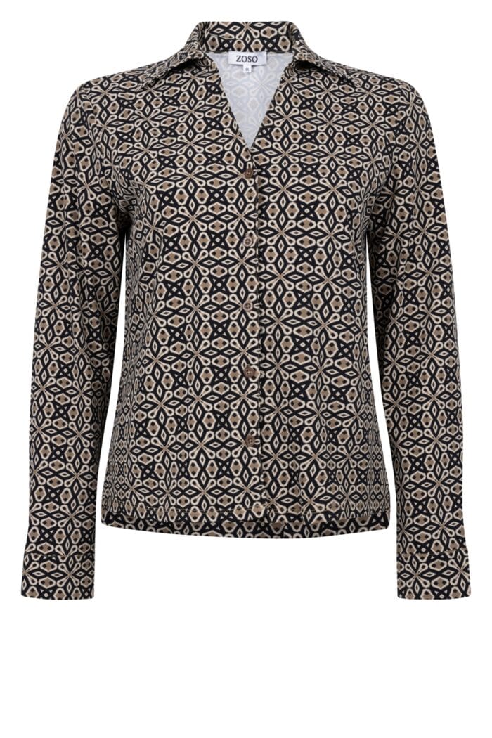 Zoso Blouse Jolene Black/Camel